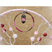 owl charm details pink faCET bead makes the little body to this charming owl diamond color beads accent the eyes about an inch long